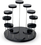 2szt akrylowe okrągłe stojaki na ciastka babeczki biżuteria inne czarny 