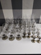 Duży zestaw kieliszków Bohemia Czechosłowacja 