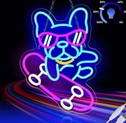NEON BULDOG FRANCUSKI PIES LAMPKA LED USB NA PREZENT 