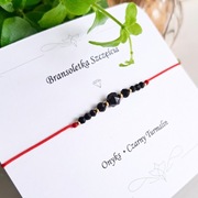 Bransoletka CZARNY TURMALIN ONYKS kamienie naturalne