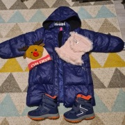 Zestaw płaszcz buty Martes czapka 146/152 10/11 lat