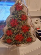 Metalowe Pudełko Na Cukierki Ciasteczka świąteczne ,Choinka Z Pokrywką,