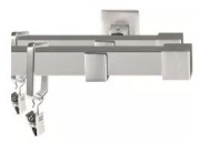 KARNISZ METALOWY KWADRATOWY podwójny 200cm