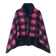 Bardzo gruby  ciepły koc baranek  ponczo ,okrycie narzuta  