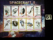 Znaczki , kosmos , bloczki stemplowane 61 [ 4 bloczki ]