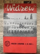 Program meczowy Widzew Łódź Liverpool 1983 Puchar Europy vintage
