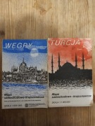 Węgry(1989)i Turcja(1986) - mapa samochodowo-krajoznawcza