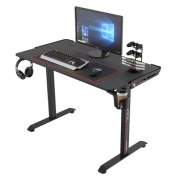 Biurko gamingowe DlandHome – ergonomiczne + uchwyty