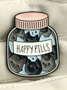 NOWA Przypinka pin metalowa kot kotek cat