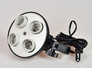 Oprawka na 4 świetlówki do softboxów gwint E27 mocowanie parasolki