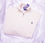 Polo Ralph Lauren sweter półgolf XXL cream prada gucci louis vuitton amiri 