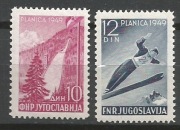 Jugosławia 1949 Mi 570-571 skoki narciarskie sport**czyste
