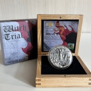 5$ Proces Czarownic - Błędy Ludzkości 2 oz Ag 999 Wstawka 3D