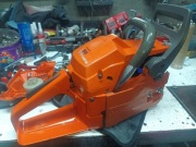 Pila spalinowa Husqvarna 55 w ładnym stanie sprawna przejrzana film z pracy