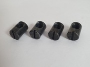 Nakrętka wałeczkowa pojedyncza czarna M6 x 10 x 14 mm, 4 szt.