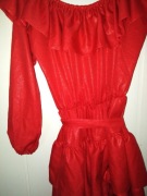 Sukienka NA WESELE CZERWONA ELEGANCKA ROZKLOSZOWANA M