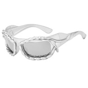 Czyszczenie magazynu Srebrne Punk Okulary przeciwsłoneczne Retro