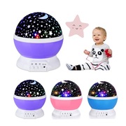 LAMPKA PROJEKTOR GWIAZD LAMPA NOCA ROTACYJNA GALAXY STAR FIOLETOWY