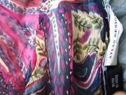 Apaszka szal Atlas boho paisley ombre jedwab silk 178 x 50 cm dwustron