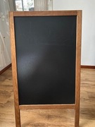 Drewniany potykacz kredytowy i na mazak  stojak reklamowy 