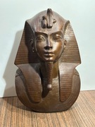 FARAON Ładna stara figurka stojąca lub na ścianę jak z brązu #2