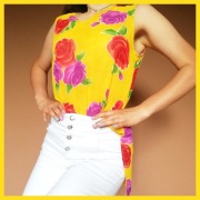 Bluzka damska Dorothy Perkins 40 42 L XL w kwiaty na ramiączkach na lato