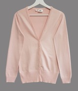 Damski bawełniany sweter pudrowy róż z długim rękawem bonprix 36/38 S/M