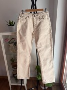 Kremowe męskie jeansy 30/32 Topman 100% cotton Skater