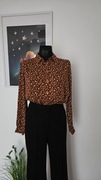 Brązowa bluzka w ciapki terranova rozmiar S 
