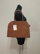 Torebka  Borse in Pelle Shopper Kufer skórzana zamsz naturalny