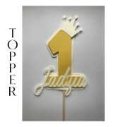 TOPPER NA TORT-DOWOLNE IMIE, CYFRA-OZDOBA-URODZINY