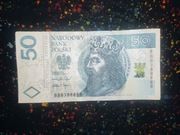 50 zł seria BB ciekawy numer 