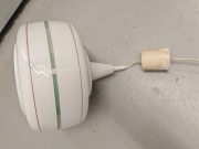 Lampa szklana klosz wisząca z PRL