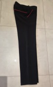 Eleganckie spodnie w kant z czerwoną lamóką R.40