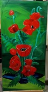 Maki 50x100 cm farby akrylowe