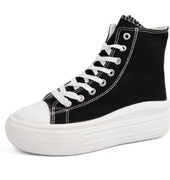 Trampki damskie młodzieżowe miejskie sportowe czarne gruba podeszwa nowe 41