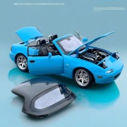 Model Mazda Miata 1:32, Światła, Dźwięki, Otwierane Elementy, Pull-Back