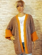 Kardigan z szerokimi rękawami POLSKI PRODUCENT J&K PREMIUM