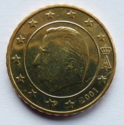 BELGIA 2001 10 CENTÓW UNC !!!!!!!!!!