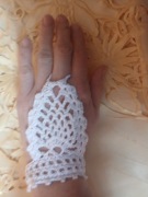 Mitenki rękawiczki dziewczęce koronkowe komunia