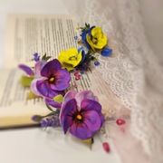 Fioletowe spinki do włosów, kokardki dla dziewczynki, ozdoby do włosów