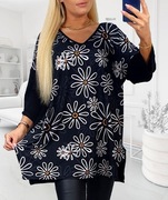 Tuniki z wiskozy oversize, duże rozmiary 