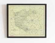Stara MAPA Polski 1946 siec kolejowa 70x60cm