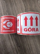 Używane naklejki - Ostrożnie i Góra 