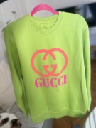 Extra bluza Oversized kolor zielone jabłuszko ala Gucci  