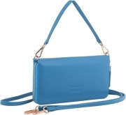 Portfel StilGut Smart Wallet skórzany Aqua Blue z paskiem