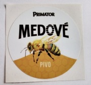 NAKLEJKA BROWARU  > PRIMATOR <  ŚR. 7 CM