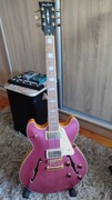Gitara elektryczna Harley Benton - semi hollow body - Plum Pearl 