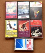 Zestaw 7 kaset Clapton, Police, Mercury, Foreigner, Ferry, Simply Red