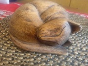 Kot drewniany, figura.